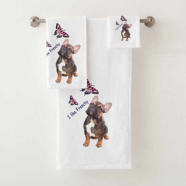 Conjunto De Toalhas Handtuch Set französische Bulldogge (Insitu)