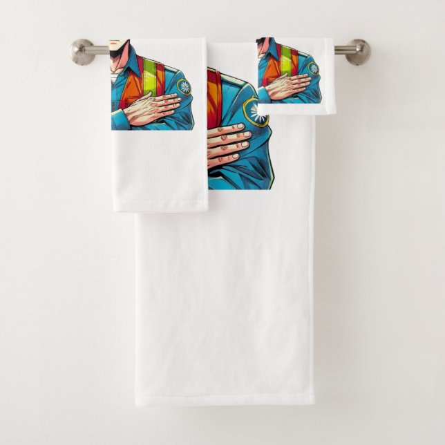 Conjunto De Toalhas Handtuch Set mit Manga-Sicherheitsfachmann (Insitu)