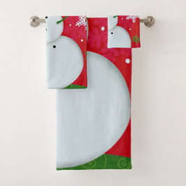 Conjunto De Toalhas Happy Snowman