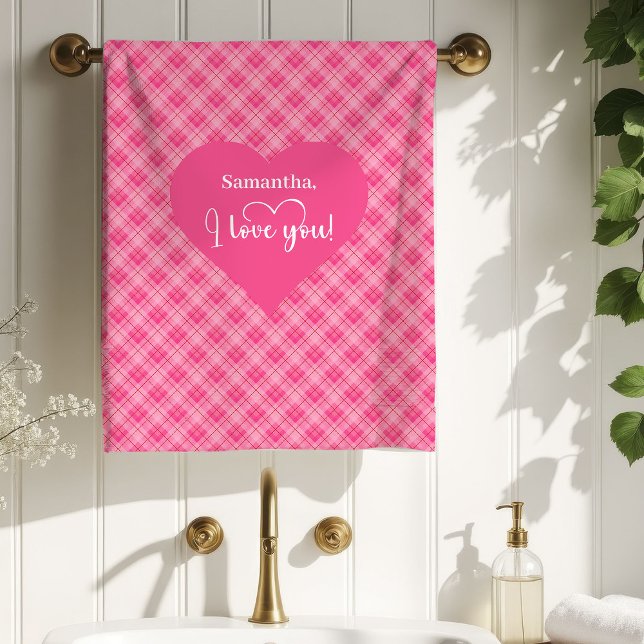 Conjunto De Toalhas Happy Valentine’s Day Hearts Love Gift Bath Towel (Happy Valentine’s Day Hearts Love Gift Bath Towel)