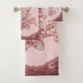 Conjunto De Toalhas Harmonia a rosa, uma majestosa e estilizada clave