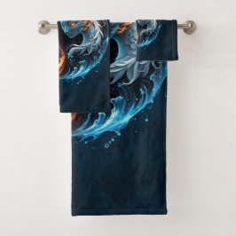 Conjunto De Toalhas Harmonia elementar, yin e yang da natureza.