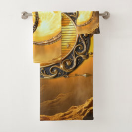Conjunto De Toalhas Harpa Celestial da Lua Dourada