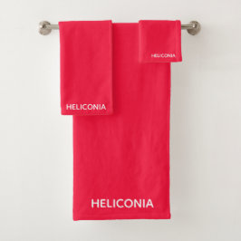 Conjunto De Toalhas Heliconia red color name