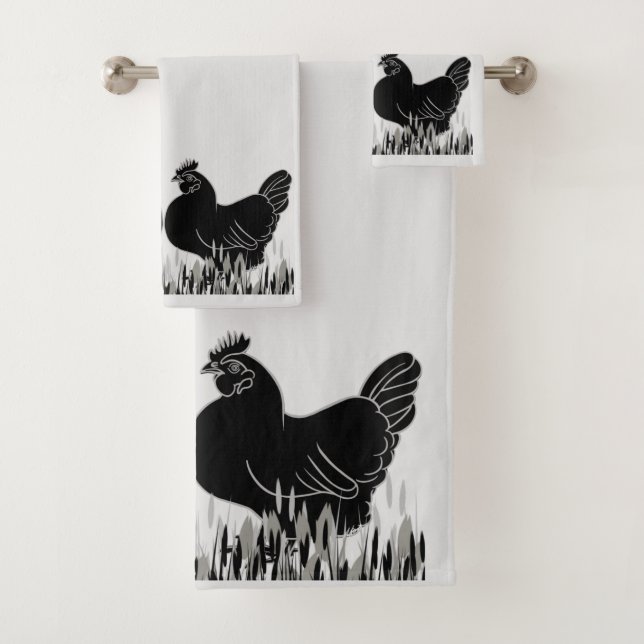Conjunto De Toalhas Hens~Silhouette (Insitu)