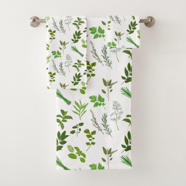 Conjunto De Toalhas Herbáceas de Cozinhar verde (Insitu)