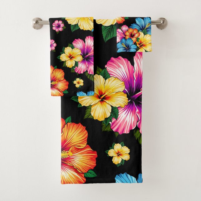 Conjunto De Toalhas Hibiscus tropical (Insitu)