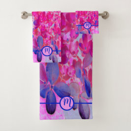 Conjunto De Toalhas Hídricas Florais Elegantes Monogramas