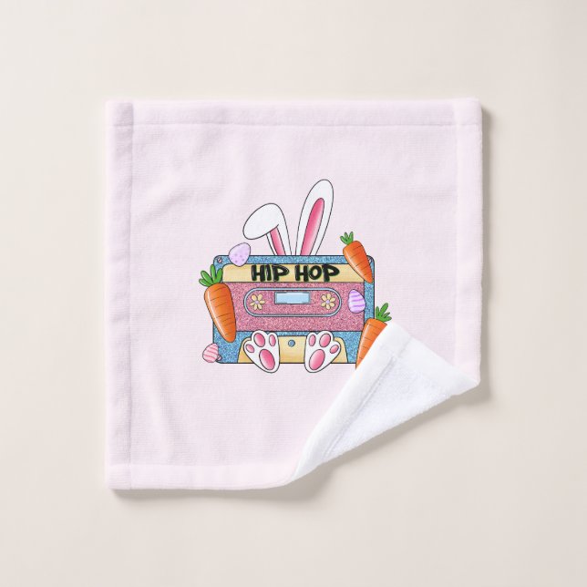 Conjunto De Toalhas Hip Hop Cassette Tape Bunny (Pano de lavar)
