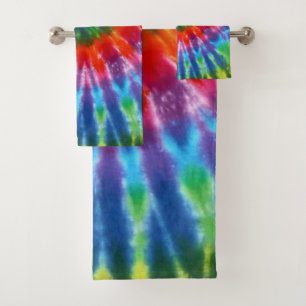 Conjunto De Toalhas Hippy Tie Dye 60s