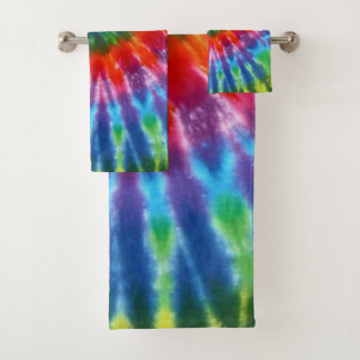 Conjunto De Toalhas Hippy Tie Dye 60s