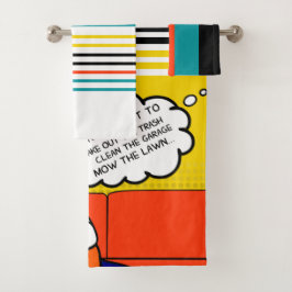 Conjunto De Toalhas histórias em quadrinhos Geeks robustas de mel amar