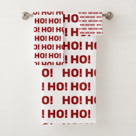 Conjunto De Toalhas Ho Ho Red and White Christmas Holiday
