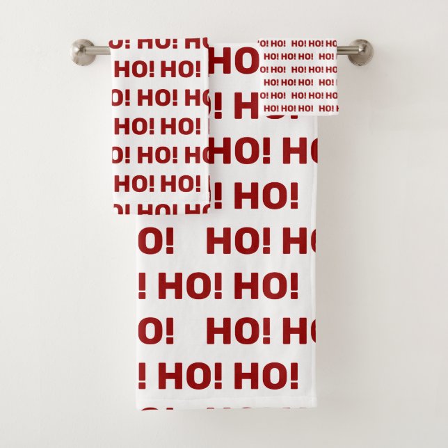 Conjunto De Toalhas Ho Ho Red and White Christmas Holiday (Insitu)
