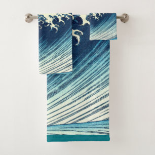 Conjunto De Toalhas Hokusai Big Wave Japão Art