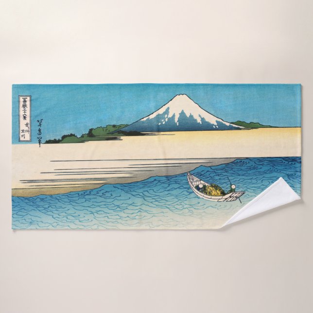 Conjunto De Toalhas Hokusai - Rio Tama na província de Musashi (Toalha de Banho)