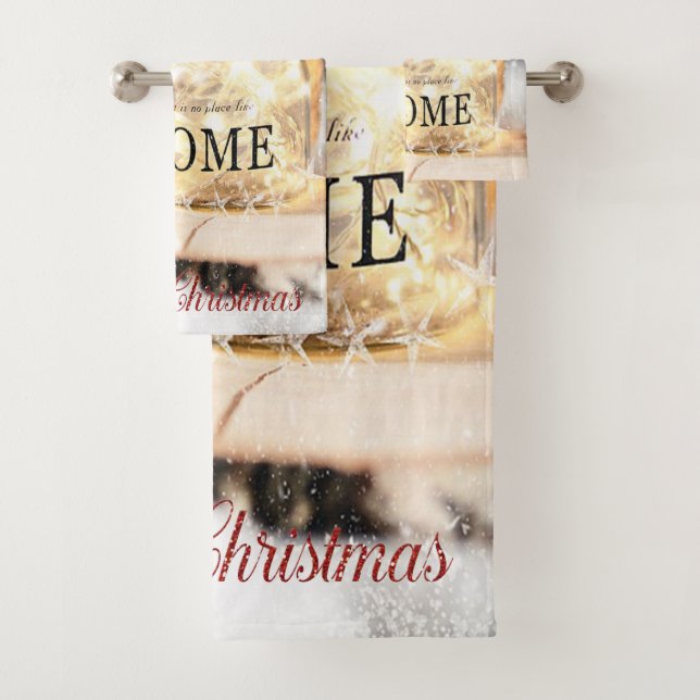 Conjunto De Toalhas Holly Berry, Vela, Natal (Insitu)