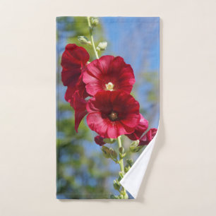 Conjunto de toalhas Hollyhocks