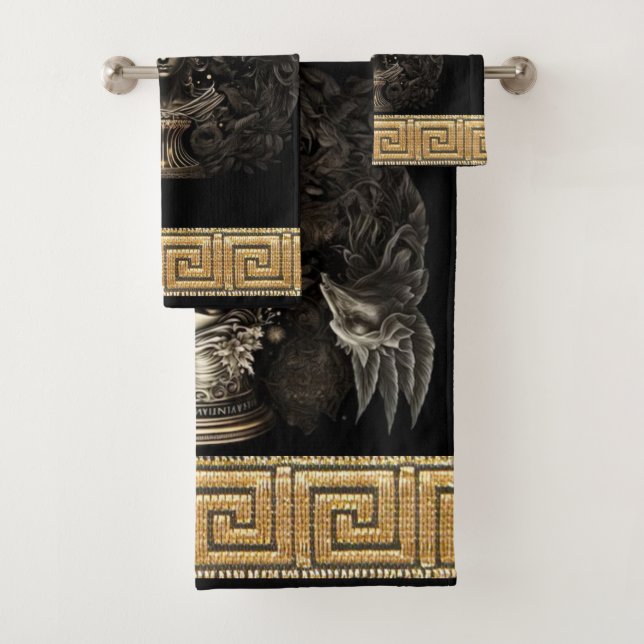 Conjunto De Toalhas Hollywood Regency Grega Deusa Artemi (Insitu)