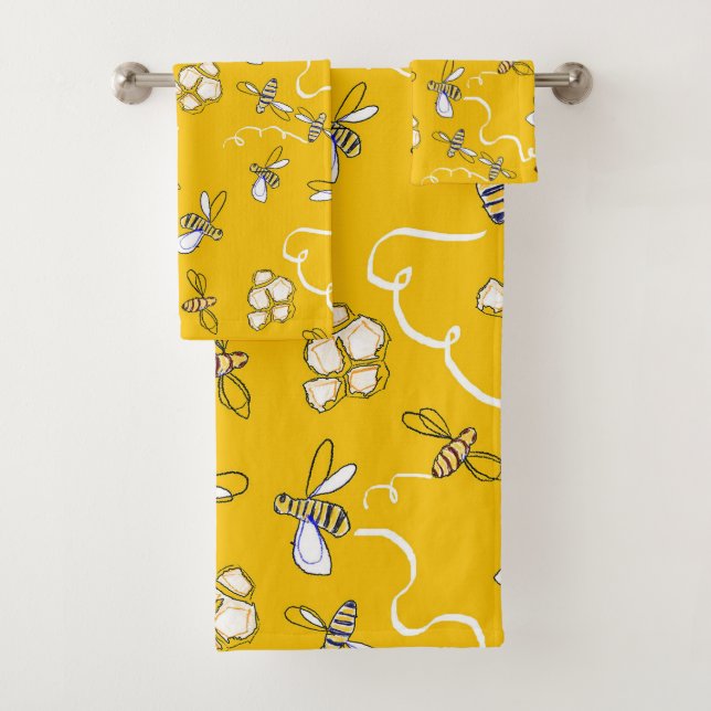 Conjunto De Toalhas Honey Bees Bath Towel Set (Insitu)
