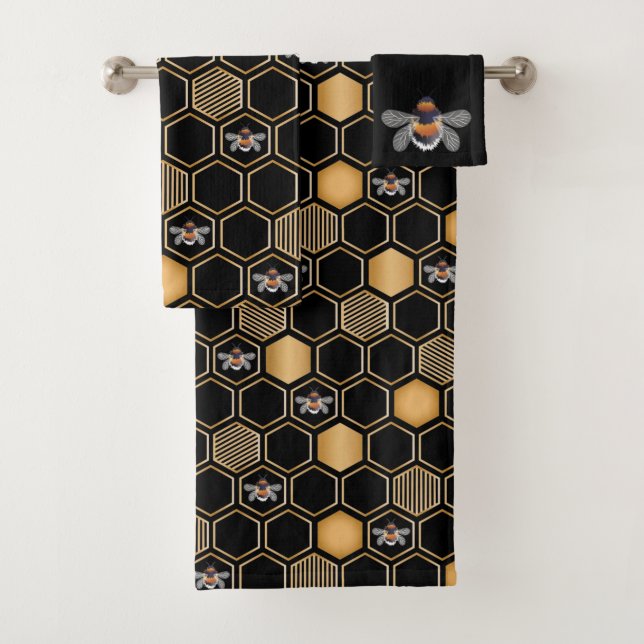 Conjunto De Toalhas Honeycomb Pattern (Insitu)