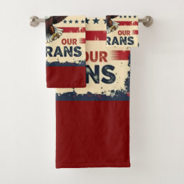 Conjunto De Toalhas  Honor Our Veterans Bathroom Towel Set