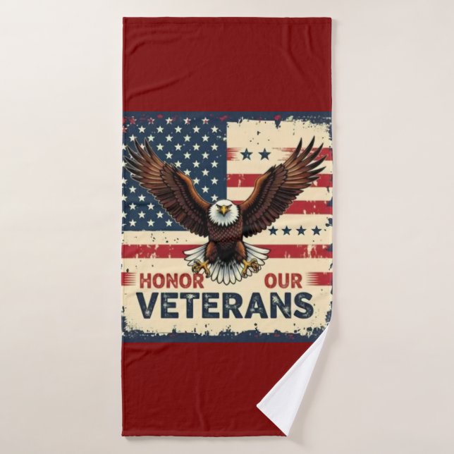 Conjunto De Toalhas  Honor Our Veterans Bathroom Towel Set (Toalha de Banho)