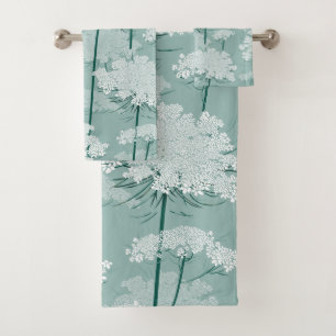 Conjunto De Toalhas Hortelã bonita do laço da rainha Annes