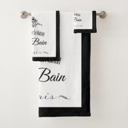 Conjunto De Toalhas Hotel Black Border Paris