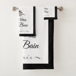Conjunto De Toalhas Hotel Black Border Paris