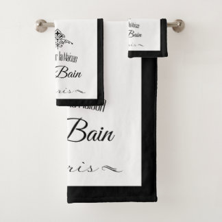Conjunto De Toalhas Hotel Black Border Paris