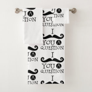 Conjunto De Toalhas Humor de bigode preto