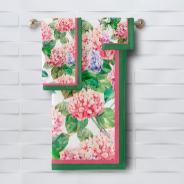 Conjunto De Toalhas Hydrangeas Flower