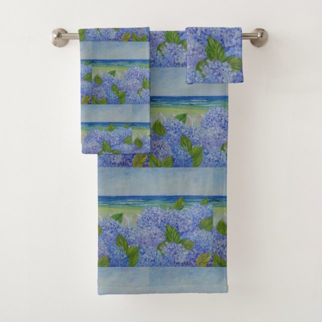 Conjunto De Toalhas Hydrangeas Por Mar (Insitu)