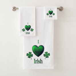 Conjunto De Toalhas I Heart Irish