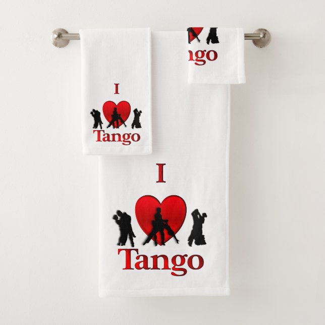 Conjunto De Toalhas I Heart Tango (Insitu)