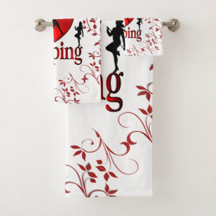 Conjunto De Toalhas I Heart Tap Dance