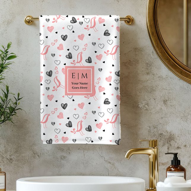 Conjunto De Toalhas I Love You Gift Valentine Bath Towel Custom Name (I Love You Gift Valentine Bath Towel Custom Name)