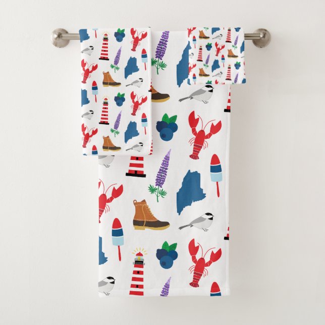 Conjunto De Toalhas Ícones Maine (Insitu)