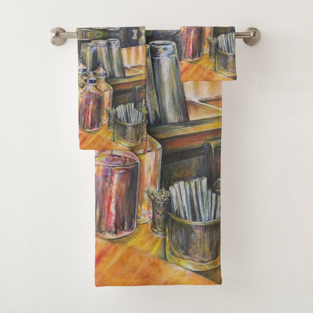 Conjunto De Toalhas ideografia da luz Ouro (Insitu)