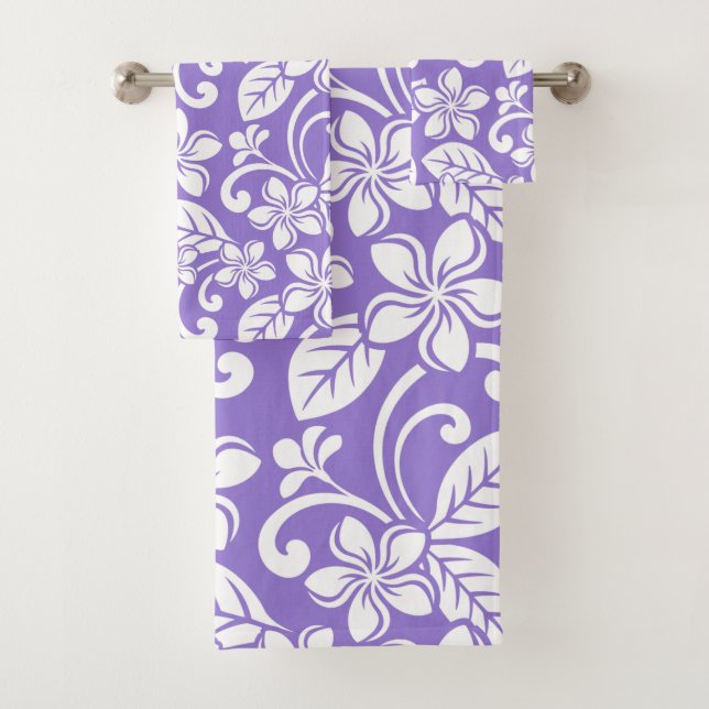 CONJUNTO DE TOALHAS ILHA PLUMÉRIA (LAVANDA) (Insitu)