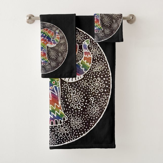 Conjunto De Toalhas Iluminação do elefante (Insitu)