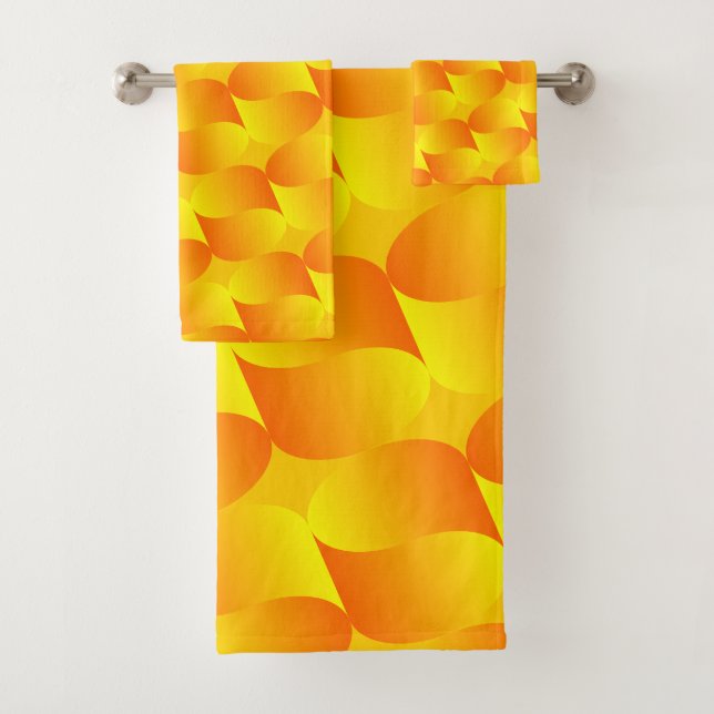 Conjunto De Toalhas Ilusão Óptica de Luxo em 3D com Padrão de Escama D (Insitu)