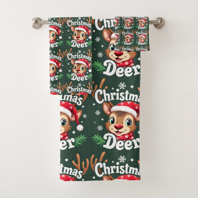 Conjunto De Toalhas Ilustração Bela de Cerveja de Natal (Insitu)