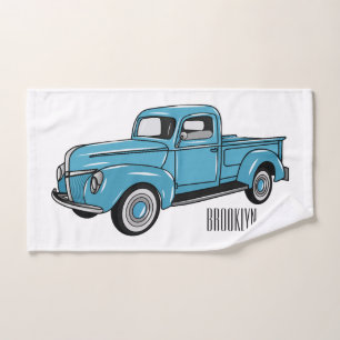 Conjunto De Toalhas Ilustração clássica de desenho de caminhão de cole