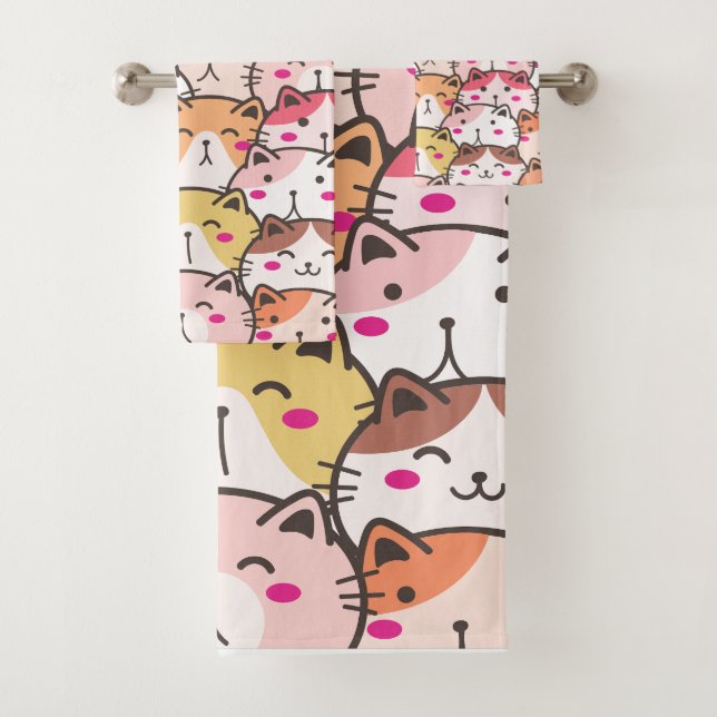 Conjunto De Toalhas Ilustração de Animais Cachorrinhos Fofos (Insitu)