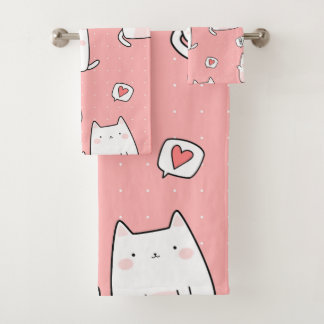 Conjunto De Toalhas Ilustração de Animais Cachorrinhos Fofos