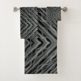 Conjunto De Toalhas Ilustração de Arte Abstrato Moderna de Ritmo Pulsa