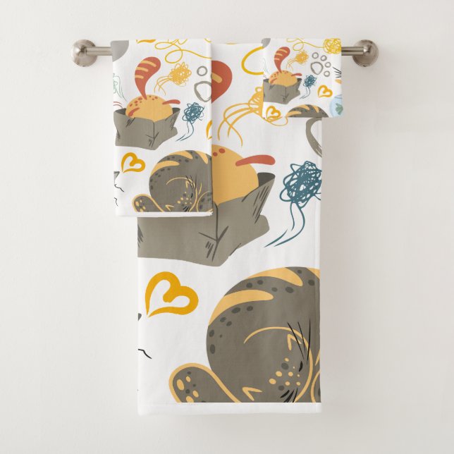 Conjunto De Toalhas Ilustração de Cachorrinho Fofo (Insitu)