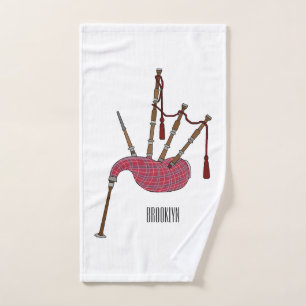 Conjunto De Toalhas Ilustração de desenho animado de Bagpipe
